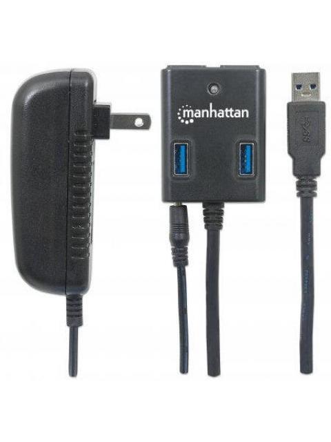 MANHATTAN HUB USB A 3.0 DE SUPERVELOCIDAD 4 PUERTOS 5000 MBIT-S CON FUENTE - Image 4