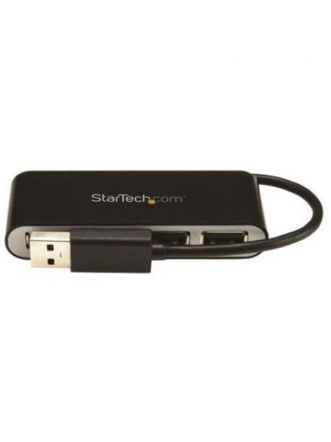 STARTECH  HUB CONCENTRADOR USB A 2.0 DE 4 PUERTOS CON CABLE INTEGRADO 480 MBIT-S NEGRO-PLATA - Image 3