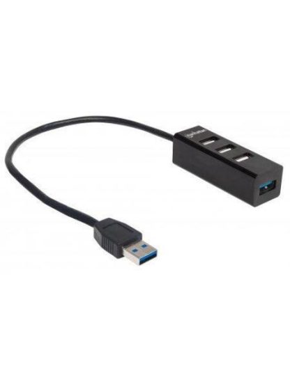 MANHATTAN HUB USB A 3.0 DE 4 PUERTOS 5000 MBIT-S NEGRO - Image 2