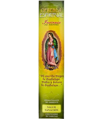 INCIENSO VIRGEN SALUD Y SANACION 20 VARITAS OFRENDA ESPIRITUAL