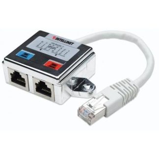 INTELLINET ADAPTADOR RJ-45 MACHO - 2X RJ-45 HEMBRA PLATA