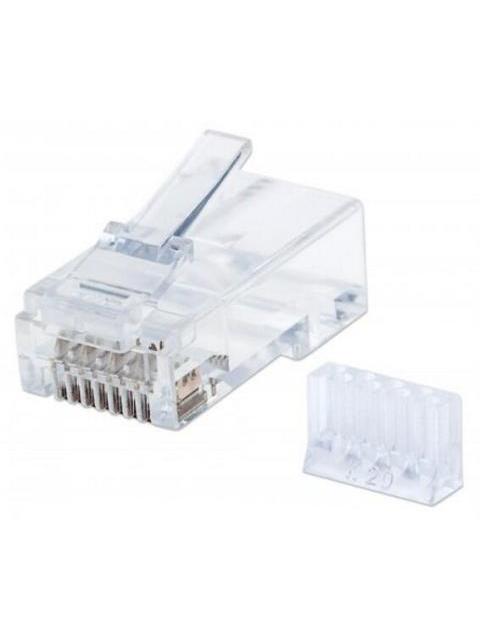 INTELLINET CONECTOR RJ-45 PARA CABLE CAT6 UTP TRANSPARENTE 90 PIEZAS