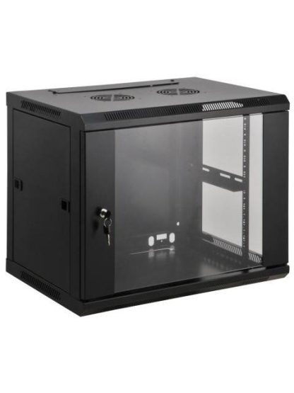 INTELLINET GABINTE PARA PARED 19 HASTA 60KG 9U NEGRO