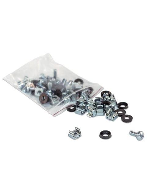 INTELLINET PAQUETE DE TORNILLOS M6 Y TUERCAS ENJAULADA 50 JUEGOS
