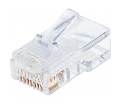 INTELLINET PLUG RJ-45 CAT5E UTP SOLIDO BOTE CON 100 PIEZAS TRANSPARENTES - Image 2