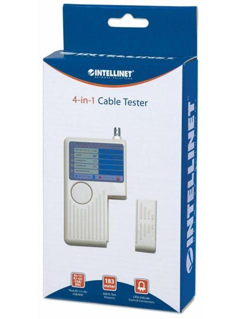 INTELLINET PROBADOR DE CABLES 4 EN 1 RJ-11-RJ-45-USB-BNC - Image 7