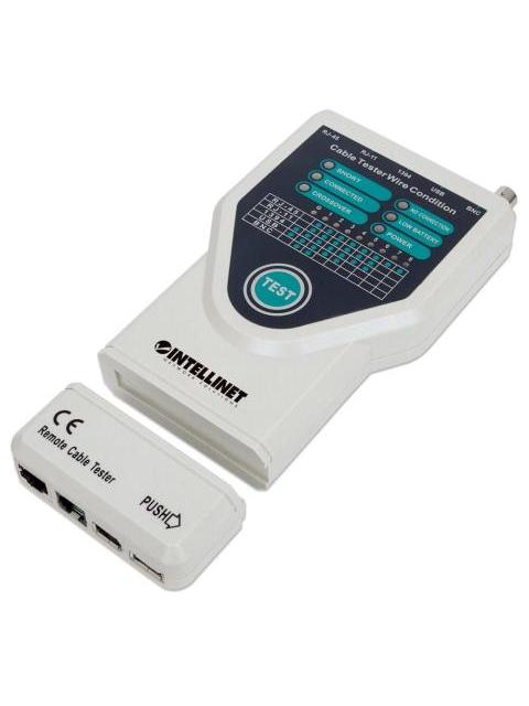 INTELLINET PROBADOR DE CABLES 5 EN 1 RJ-11 - RJ-45- USB- BNC- FIREWIRE