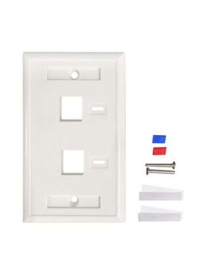 INTELLINET TAPA DE PARED 2 PUERTOS BLANCO