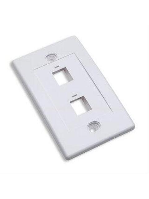 INTELLINET TAPA PARA CAJA (FACEPLATE) 163293 MONTAJE AL RAS 2 SALIDAS BLANCO