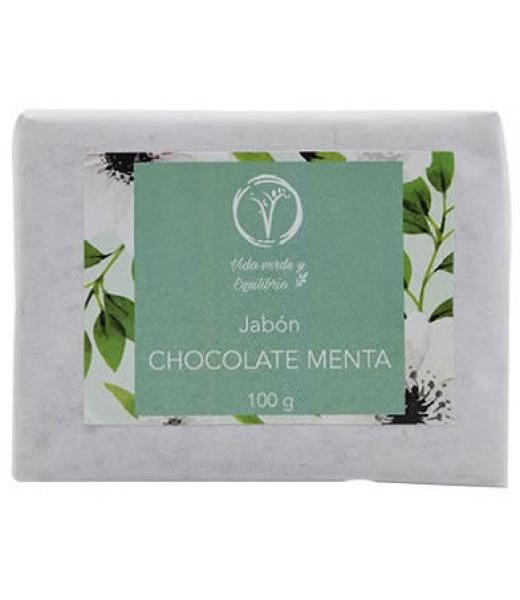 JABON ARTESANAL CHOCOLATE MENTA 100 G VIDA VERDE Y E.