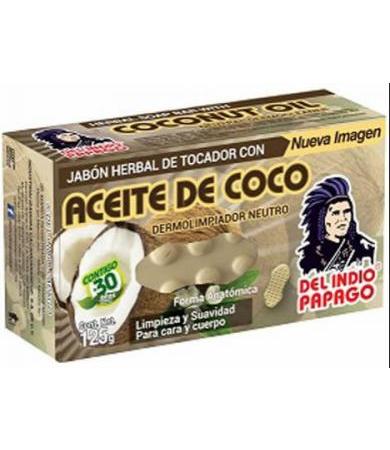 JABON DE COCO 125 G DEL INDIO PAPAGO