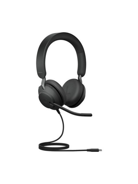 JABRA AUDIFONOS CON MICROFONO EVOLVE2 40 UC DUO ALAMBRICO USB-C NEGRO - Image 4