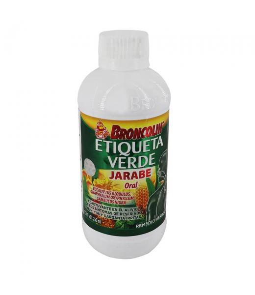 JARABE BRONCOLIN ETIQUETA VERDE C PROPOLEO 250 ML. MIEL DE ABEJA BRONCOLIN