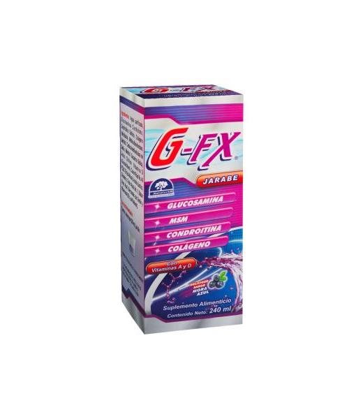 JARABE GFX 240 ML CON GLUCOSAMINA MSM CONDROITINA COLAGENO Y VIT LAB. NATUTECH