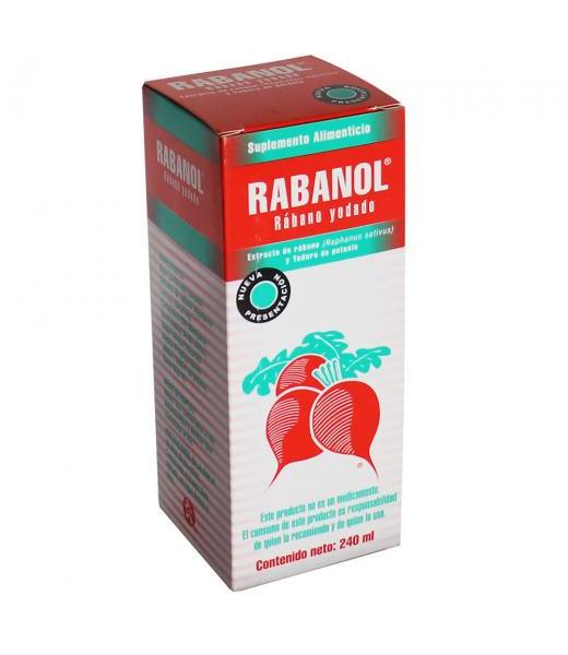 JARABE RABANOL RABANO YODADO 240ML EXTRACTO DE RABANO Y YODURO DE COMERCIALIZADORA DEL CENTRO