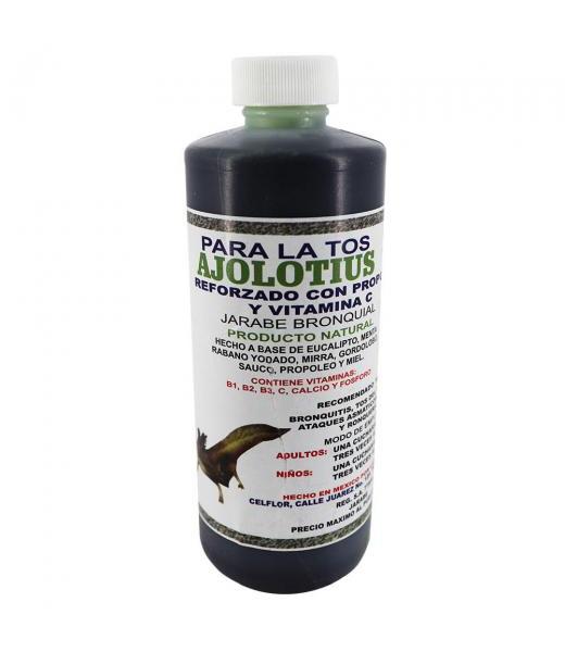 JBE. PARA LA TOS AJOLOTIUS 250ML REF. CON PROPOLEO Y VIT. C MIEL SALUD Y VIDA