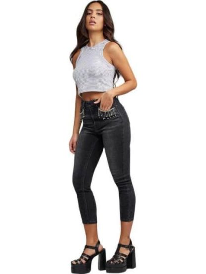 JEANS CINTURA SUPERALTA NEGRO ATMOSPHERE DNM