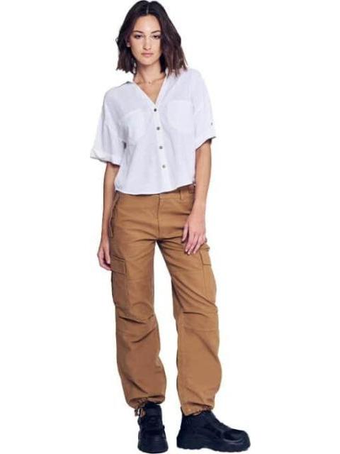 JEANS PARACHUTE CINTURA REGULAR CAFE SANTA LOLA