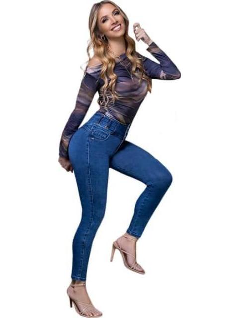 JEANS SKINNY GRIS FERGINO