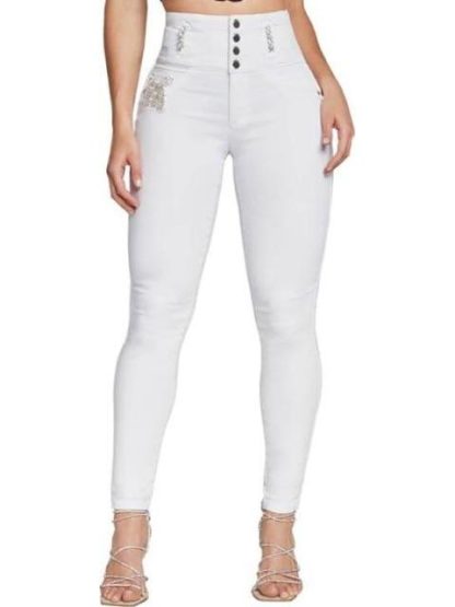 JEANS SUPERSKINNY CINTURA ALTA BLANCO SEVEN JEANS - Image 2