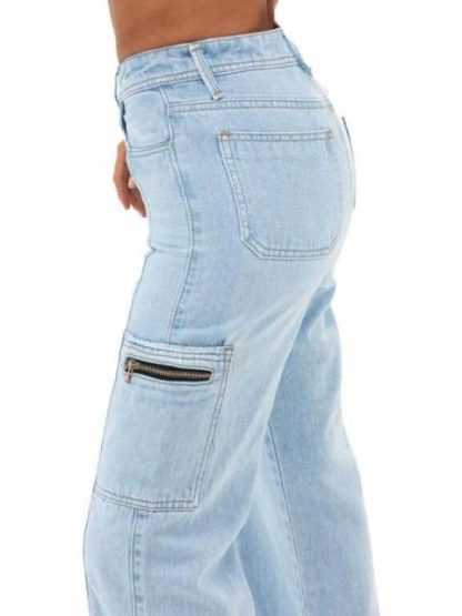 JEANS WIDE LEG CINTURA ALTA BLEACH FERGINO - Image 4