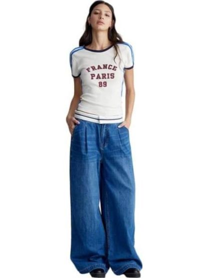 JEANS WIDE LEG GRIS ATMOSPHERE DNM