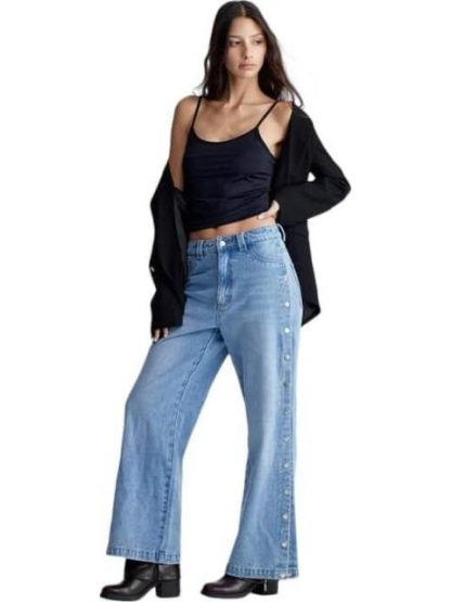 JEANS WIDE LEG GRIS ATMOSPHERE DNM