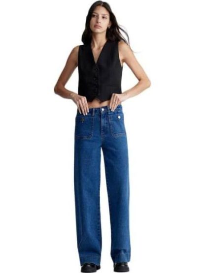 JEANS WIDE LEG GRIS ATMOSPHERE DNM