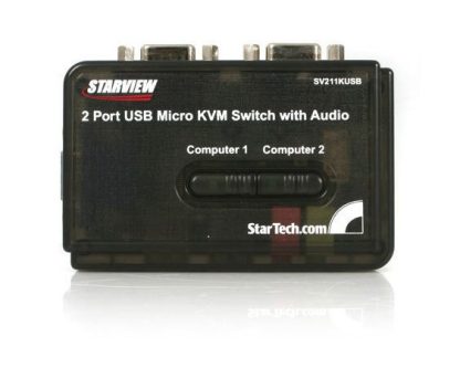 STARTECH  SWITCH KVM USB 2 PUERTOS CON AUDIO Y CABLES - Image 2
