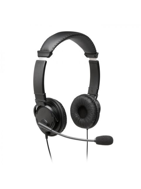 KENSINGTON AUDIFONOS CON MICROFONO K97601WW ALAMBRICO 1.8 METROS NEGRO