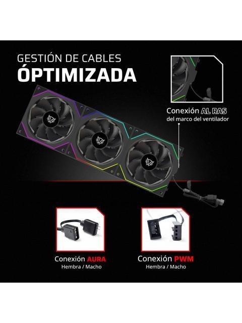 KIT 3 VENTILADORES 120MM EOLOX LINKR EXL95R BALAM RUSH LEGEND SERIES - Image 3