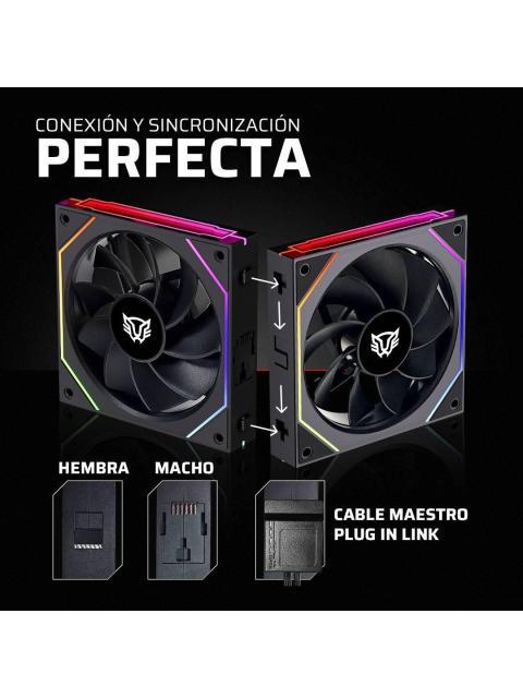 KIT 3 VENTILADORES 120MM EOLOX LINKR EXL95R BALAM RUSH LEGEND SERIES - Image 4