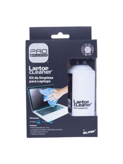 SILIMEX KIT LAPTOP CLEANER INCLUYE AIRE COMPRIMIDO 122G + LIMPIADOR LIQUIDO 100ML + CEPILLO + MICROFIBRA