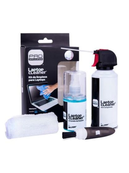 SILIMEX KIT LAPTOP CLEANER INCLUYE AIRE COMPRIMIDO 122G + LIMPIADOR LIQUIDO 100ML + CEPILLO + MICROFIBRA - Image 4