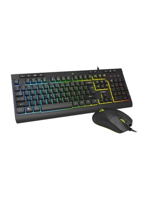 KIT DE TECLADO Y MOUSE ACTECK CREATOR AUREAN PRO MK477G ALAMBRICO USB NEGRO