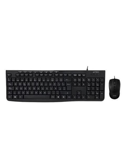 KIT DE TECLADO Y MOUSE ACTECK CREATOR PRIME MK455 ALAMBRICO USB NEGRO (ESPANOL)