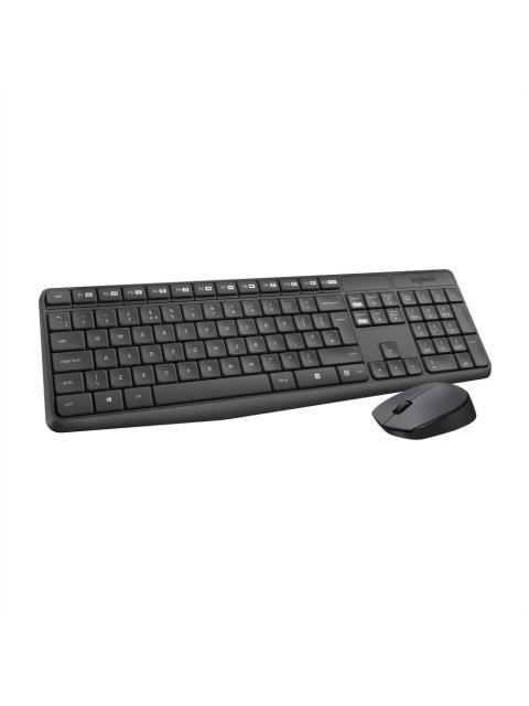 KIT DE TECLADO Y MOUSE LOGITECH MK235 INALAMBRICO USB NEGRO (ESPANOL)