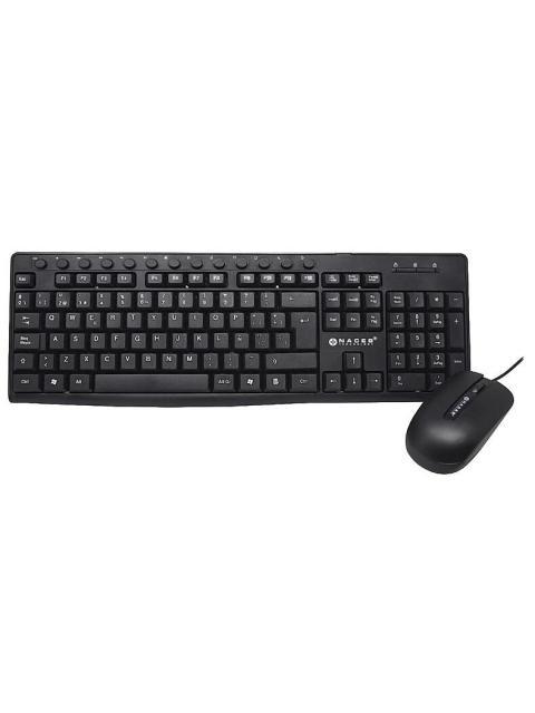 KIT DE TECLADO Y MOUSE NACEB NA-112N ALAMBRICO USB NEGRO (ESPANOL)