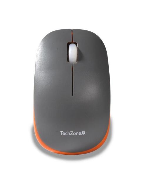 KIT DE TECLADO Y MOUSE TECHZONE TZ20COMB01-INA INALAMBRICO USB GRIS-NARANJA-BLANCO (INGLES) - Image 5