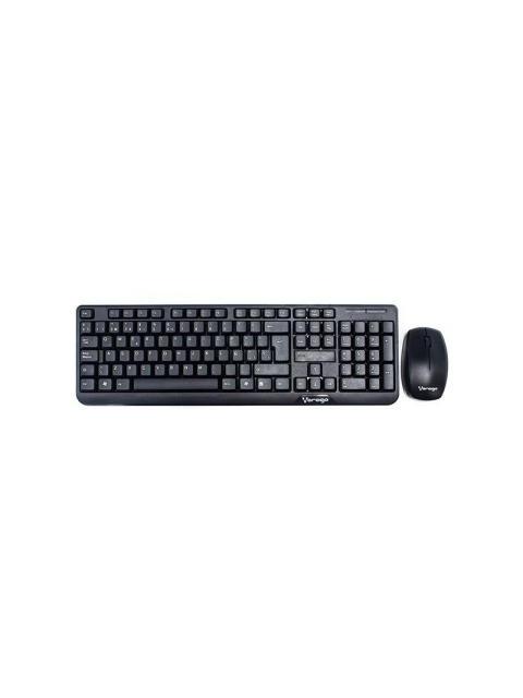 KIT DE TECLADO Y MOUSE VORAGO KM-302 INALAMBRICO USB NEGRO (ESPANOL)