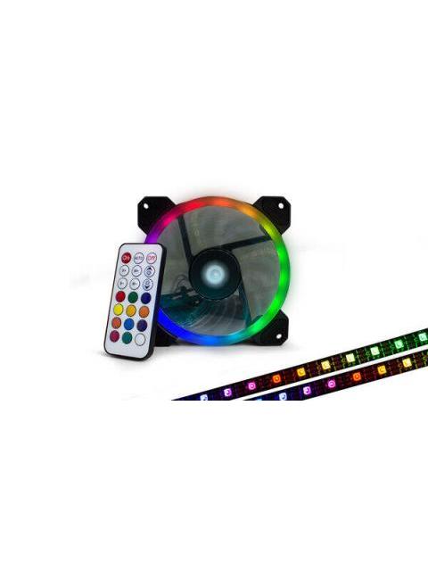 VENTILADOR GAME FACTOR FKG400 RGB 120MM 1500RPM NEGRO - 3 PIEZAS - Image 4