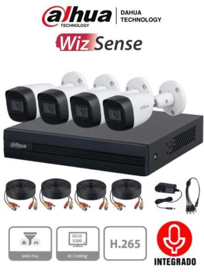 KIT DE VIDEOVIGILANCIA DAHUA TECHNOLOGY DHKIT-XVR1B04I-4HFW1200CMNA0280BS5 4 1920 X 1080 PIXELES - Image 2