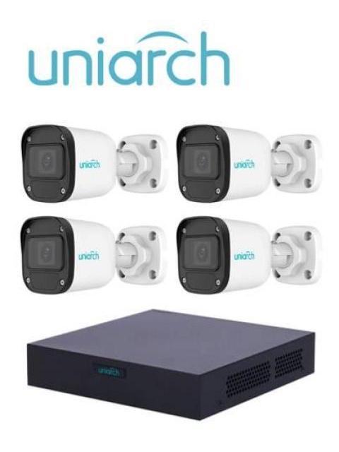 KIT DE VIDEOVIGILANCIA UNIARCH XVR30104F-4-UACB112F28 4 1920 X 1080 PIXELES