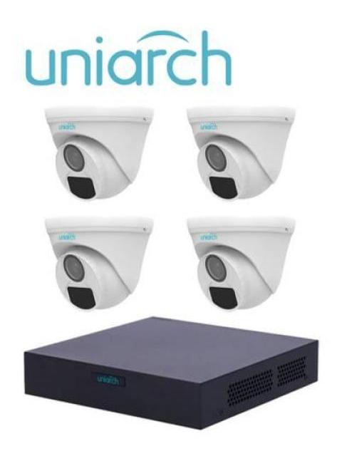 KIT DE VIDEOVIGILANCIA UNIARCH XVR30104F-4-UACT112F28 4 1920 X 1080 PIXELES