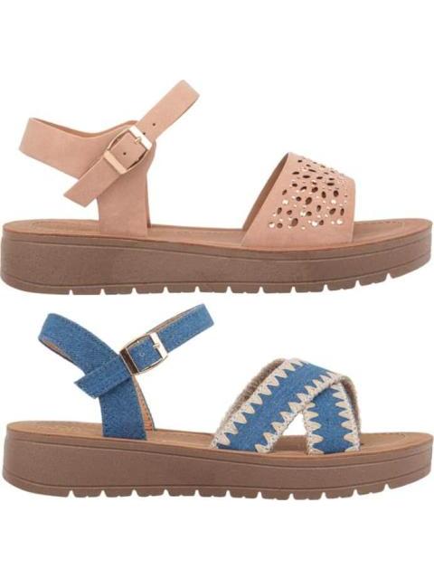 KIT SANDALIAS PLANAS MULTICOLOR VI LINE