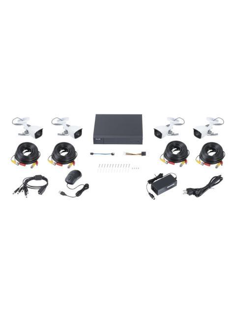 KIT TURBOHD 1080P - DVR 4 CANALES - 4 CAMARAS BALA DE METAL - H.265+ - 1 FUENTE DE PODER PROFESIONAL - ACCESORIOS DE INSTALACION - Image 3