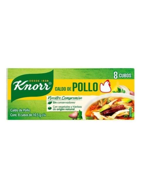 KNORR SUIZA CONSOME DE POLLO PAQUETE CON 8 PIEZAS DE 11 GR