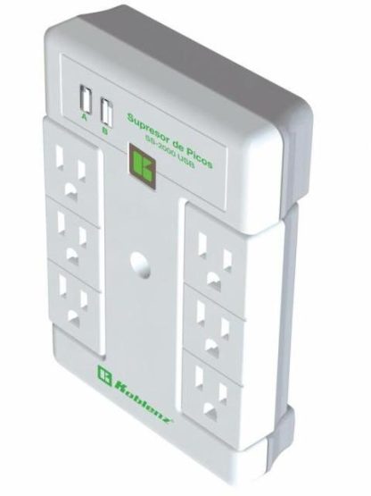 KOBLENZ SUPRESOR DE PICOS SS-2000 USB 6 CONTACTOS 2X USB 2000 JOULES - Image 2