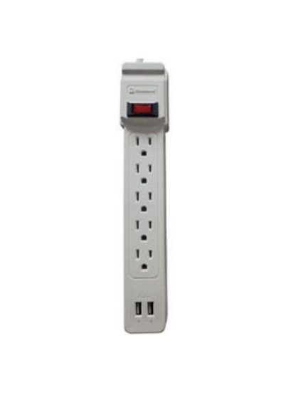 KOBLENZ SUPRESOR DE PICOS SS-550 USB 5X NEMA 5?15R 2X USB 550 JOULES GRIS