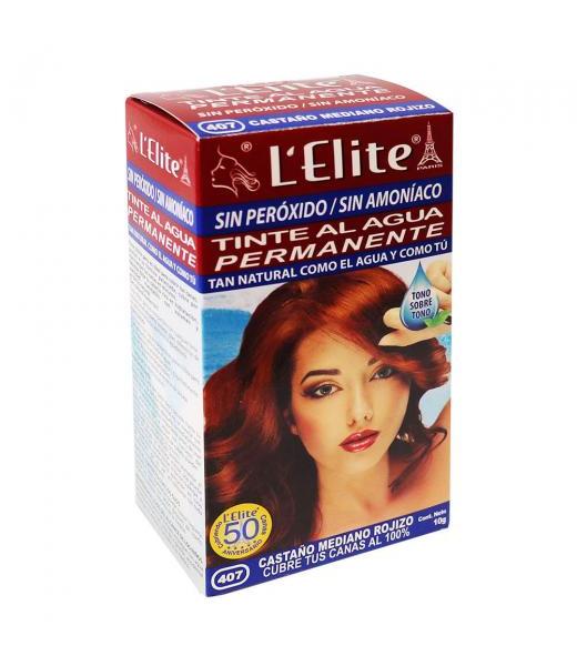 L ELITE DAMA # 407 CASTAÑO MEDIANO ROJIZO 10GR. KENT COSMETICS